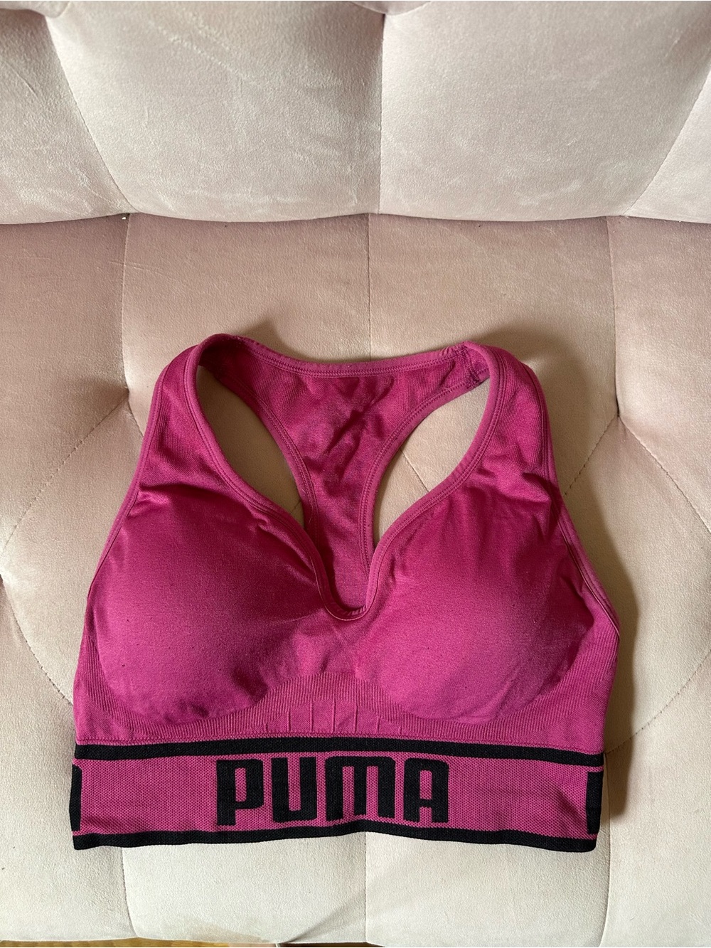 Pink Puma sports bra